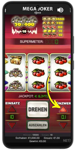 Kies je inzet Mega Joker
