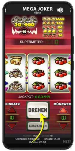 Start het spel Mega Joker