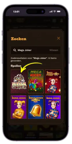 Zoek het spel Mega Joker